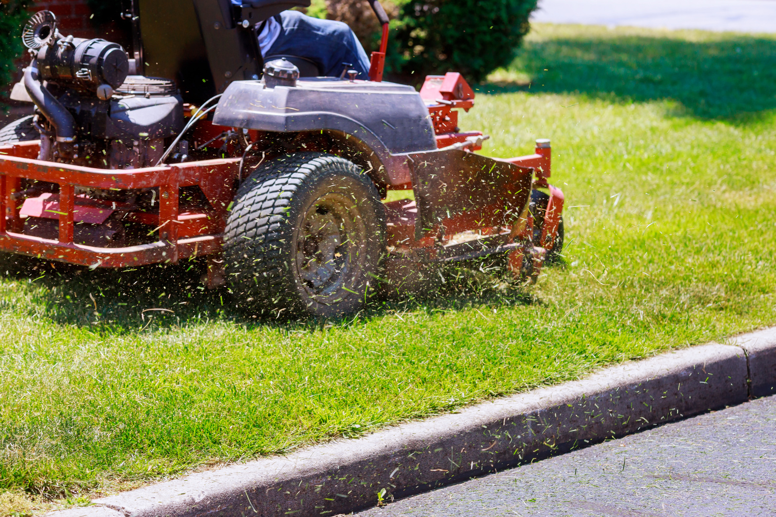 Lawn Mowing With Commercial Mower